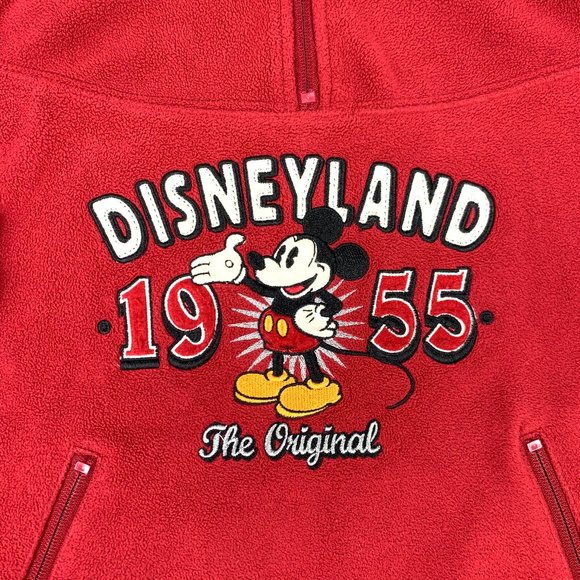 3/$25 Disneyland Mickey Mouse Fleece Pullover - Red, Size M - Picture 2 of 11